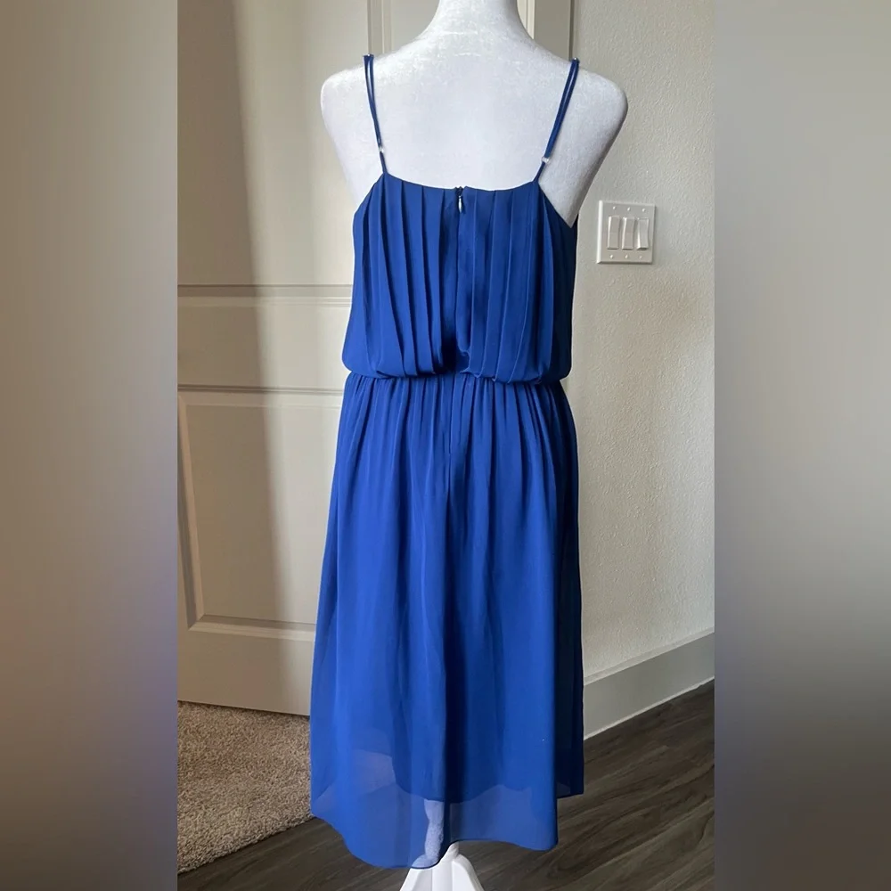 Sandro cobolt Blue adjustable spaghetti strap Midi Dress